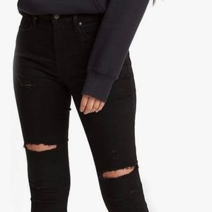 Levi’s 720 Super Skinny Black Ripped Jeans (size 31)